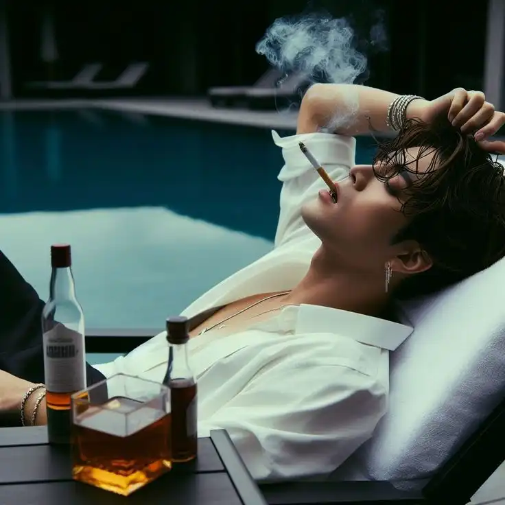 attitude smoking girl